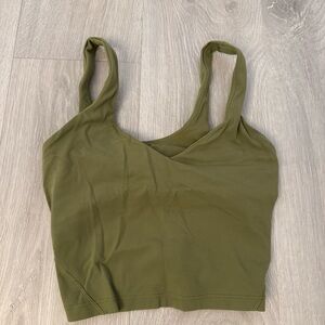 lululemon athletica Olive Green Crop Top